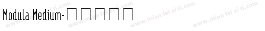 Modula Medium字体转换